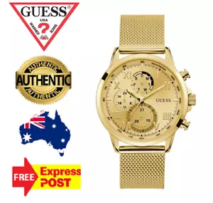 GUESS PORTER W1310G2 ALL GOLD MESH BAND STAINLESS STEEL WOMENS WATCH NEW IN BOX - Picture 1 of 7