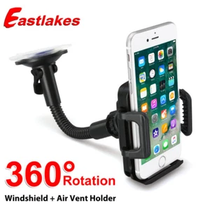 Car Mount Holder Cradle Windshield Stand for iPhone 16 Galaxy GPS Mobile Phone - Picture 1 of 10