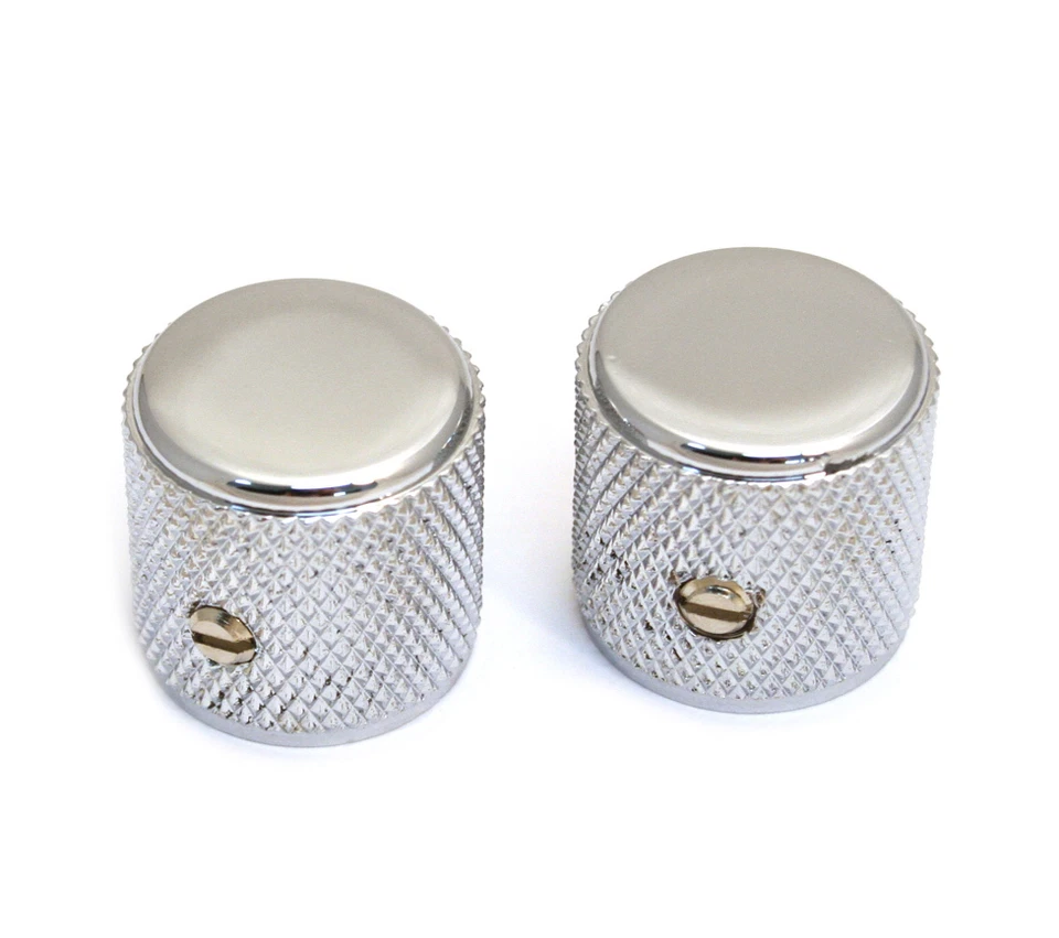 Botões de cano cromados genuínos Fender anos 60 para baixo P/Telecaster 009-5799-049 - Imagem 1 de 1