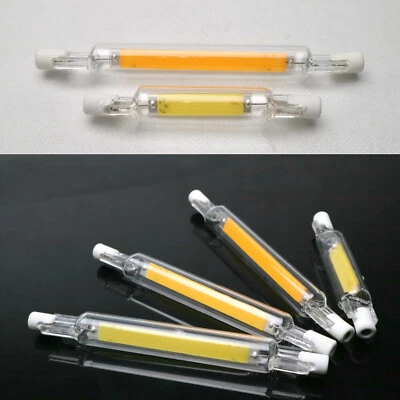 R7S LED Dimmable Glass Tube Light COB Bulbs 78/118mm 6W 12W Instead Halogen Lamp - Image 1 of 4