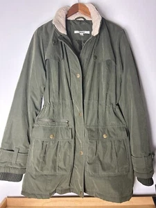 DNKY Womens XL Olive Green Utility Soft Field Jacket Parka Coat GORPCORE - Picture 1 of 13