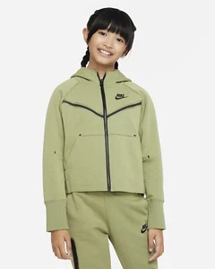 Nike Girl’s Tech Fleece Hoodie - Age 8-9 (Small) - Alligator CZ2570 334 - Picture 1 of 9