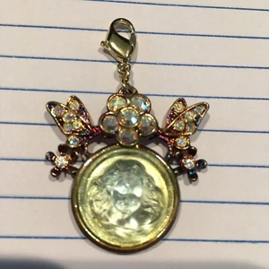 Kirks Folly Dream Angel Cameo Butterfly Crystal Necklace Enhancer Charm Pendant - Picture 1 of 5