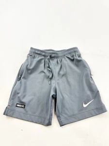 Nike Shorts Boys S Small Grey Mesh FC Soccer Basketball - Picture 1 of 9