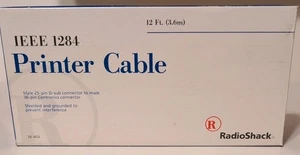Open Box Radioshack 26-403 IEEE 1284 Printer cable 12ft - Picture 1 of 4