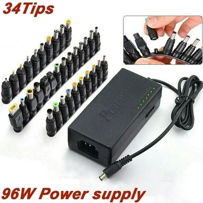 96W Universal Ladegerät Netzteil für Laptop Notebook DC 12-24V Ladekabel - Bild 1 von 4