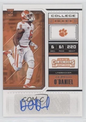 2018 Panini Contenders Draft Picks College Ticket Dorian O'Daniel Rookie Auto RC - Image 1 of 2