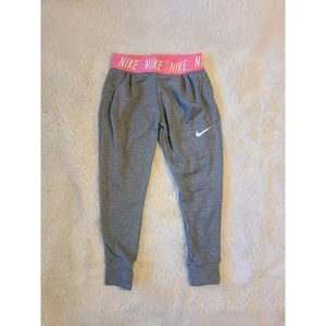 Girls Gray/pink Nike jogger pants sz xs - Picture 1 of 7