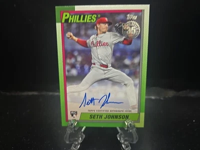 2025 Topps Update #90B2-SJ SETH JOHNSON RC On Card Auto 35th Aniv. PHILLIPS - Image 1 of 4