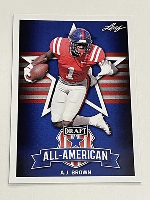 2019 Leaf Draft Football #76 - A.J. Brown - Ole Miss Rebels - Image 1 of 2