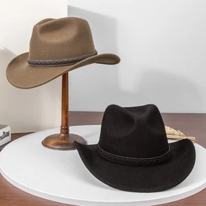 Western-Cowboyhut aus Wolle mit breiter Krempe 2025 neu - Bild 1 von 23