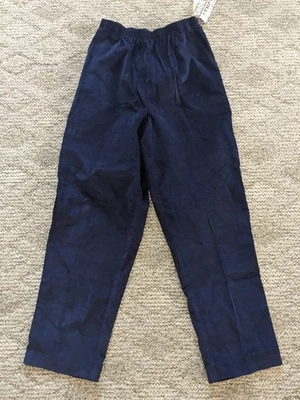 全新 Baxter & Wells 8 短小号海军蓝灯芯绒裤子 弹性腰袋 — 第 1/4 张图片