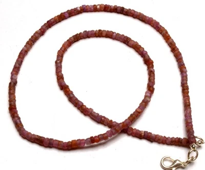 Collar Rondelle Rubí Acabado Mate 3.5 mm Myanmar Piedras Preciosas Cuentas 17" Largo Foto 1 de 4