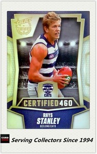 2016 AFL CERTIFIED SERIES CERTIFIED 460 FOIL CARD C88 Rhys Stanley-GEELONG