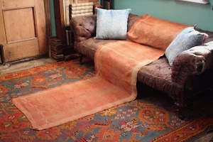 Late 20th Century Moroccan Cactus Silk Flat-Weave Kilim Sabra Orange Runner Rug - Picture 1 of 10
