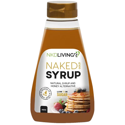 NKD Living Naked Fibre Syrup 450ml - Low Sugar Golden Syrup/Maple Syrup