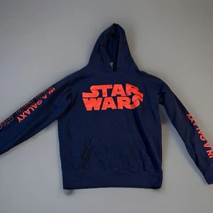 Star Wars Sz Medium Logo Hoodie Pullover Sweatshirt Lightweight Size M - Picture 1 of 8