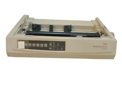 Oki Microline 321 Turbo 9-pin Dot Matrix Network Printer | Tested Working - Image 1 of 4