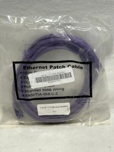 7 ft. Cat5e Ethernet Patch Cable RJ45 FlatStranded 350Mhz UTP Copper 30AWG - NEW - Picture 1 of 1