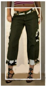 Sexy Miss Women's Camouflage Cargo Capri Pants 34 36 38 40 Camo Army Military - Picture 1 of 3