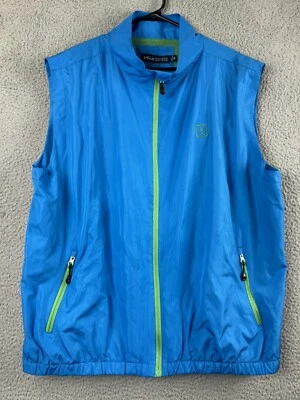 Chaleco PGA Tour Para Hombres XL Azul Verde Cremallera Completa Bolsillos Cuello Simulado Forrado Foto 1 de 4