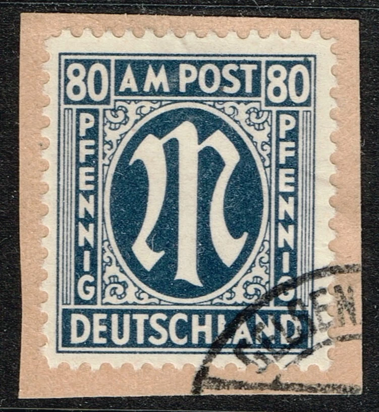 GERMANY #3N19 used F/VF on piece - Image 1 of 1
