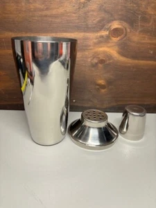 Winco BS-3P 28 oz Stainless Bar Cocktail 3 Piece Shaker Set Un-used - Picture 1 of 5