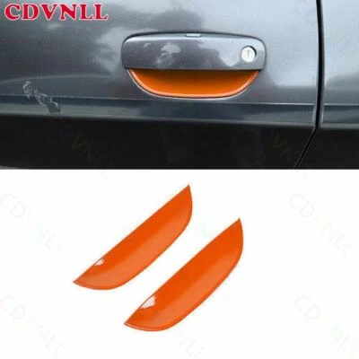 Cubierta de marco de tazón de puerta lateral exterior naranja brillante para Dodge Challenger 2015-2023 Foto 1 de 4