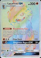 Lycanroc GX Rainbow - 156/145 SM Guardians Rising NM/EX - Pokemon Card