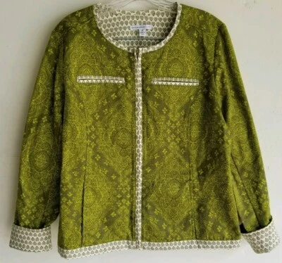 Blazer Chaqueta Mediana Isaac Mizrahi Live Target Verde Cachemira Talla 12 Foto 1 de 4