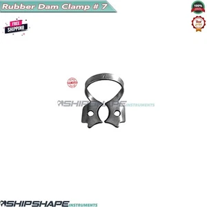 # 7 Rubber Dam Clamp Endodontic, Restorative Placing Contouring Dental Clamps SS - Imagen 1 de 2