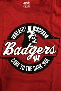 Camiseta de fútbol americano de baloncesto Wisconsin Badgers NCAA Star Wars Darth Vader NOS XL - Imagen 1 de 5