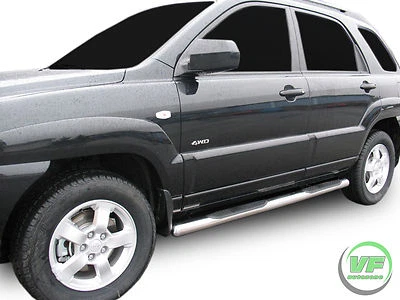 Side Bars Steps Protection Bars For Kia Sportage 2004-2010 Chrome - Image 1 of 4