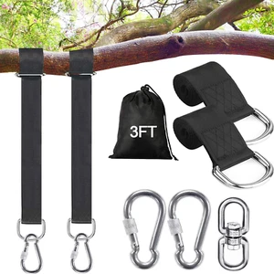 Safe Tree Swing Hanging Straps Kit, 3FT/10FT/15FT/20FT, Heavy Duty Holds 5500LBS - Picture 1 of 12
