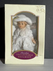 DG Creations Porcelain Blond Doll Ornaments Hand Painted European Style New 2001 - Picture 1 of 5