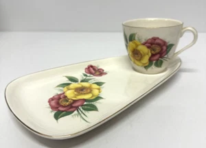 James Kent Old Foley Breakfast Cup & Snack Saucer plate Tennis Set - Picture 1 of 13