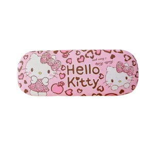 New Hello Kitty Cheetah Love Heart Glasses Case Hard Protector Eyeglass Sunglass - Picture 1 of 2