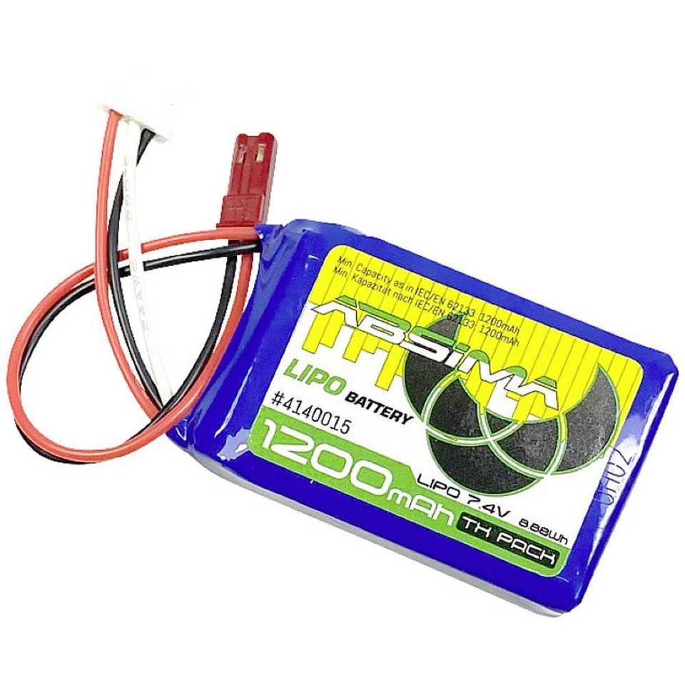Absima Modellbau-Akkupack (LiPo) 7.4 V 1200 mAh Zellen-Zahl: 2 Softcase BEC - Bild 1 von 1