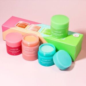 4Pcs New LANEIGE Lip Balm Sleeping Glowy Masks Korean Cosmetics Lips Moisturizer