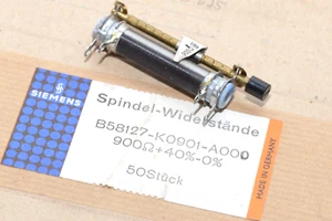 Vintage Siemens & Halske Spindle Resistor / Power Trimmer, 900 Ohm, NOS - Picture 1 of 6