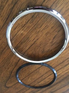 NEW VINTAGE BMW CHROME BEZEL AND RUBBER GASKET FOR VEIGEL SPEEDOMETER NEW - Picture 1 of 1