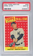 2007 Topps Heritage Derek Jeter SP #483 PSA 10 GEM MINT