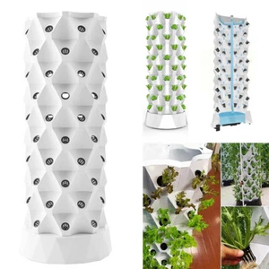 Vertical Hydroponic Garden Tower System Indoor Outdoor Home Grow Kit 10 Layer 80 - Picture 1 of 10