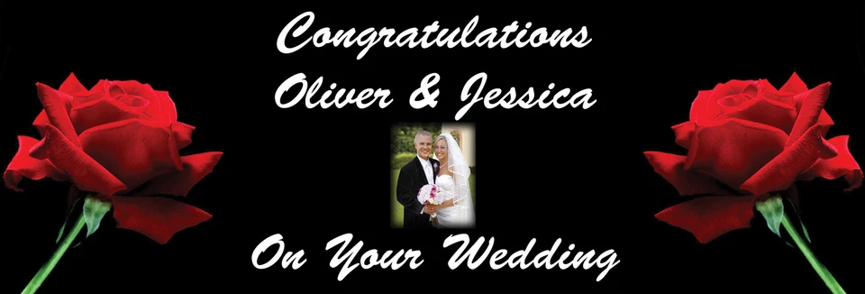 PÓSTER BANNER BODA CUMPLEAÑOS ANIVERSARIO GRANDE CUALQUIER TEXTO FOTO PERSONALIZACIÓN Foto 1 de 1