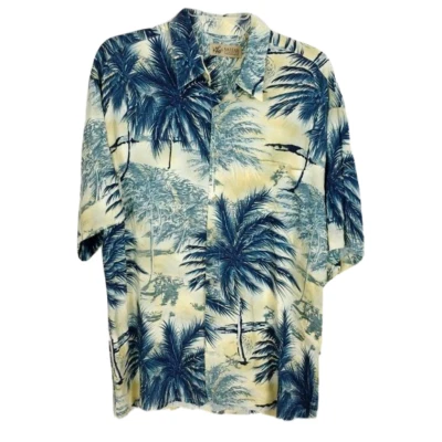 Top Lord & Taylor Estampado Tropical Hawaiano Manga Corta Rayón Talla Grande  Foto 1 de 4
