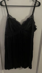 INC XXL Black Short Lingerie Sleepwear Nightgown Lace Top Adjustable Straps NWT - Picture 1 of 7