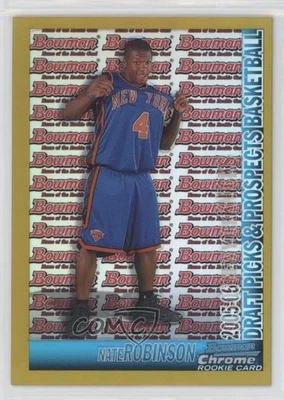 2005-06 Bowman Draft Chrome Gold Refractor /50 Nate Robinson #124 Rookie RC - Image 1 of 2