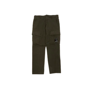 (Kids) C.P. Company U16 Stretch Sateen Peach Cargo Pants Ivy Green - 23FW - Picture 1 of 1
