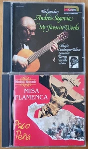 Lot Of 2 Cds FLAMENCO ROMANTIC CLASSICAL GUITAR SEGOVIA PACO PEÑA Very Good Cond - Picture 1 of 4