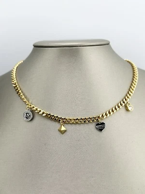 Michael Kors Women's Statement Curb Link Charm Necklace Gold Plated Brass - Image 1 of 4